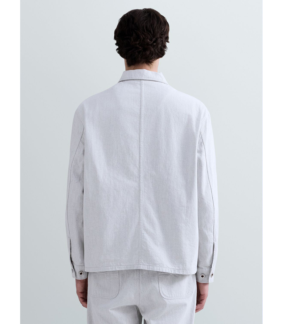 コットンツイル オーバーシャツ 詳細画像 ホワイトブルー 3